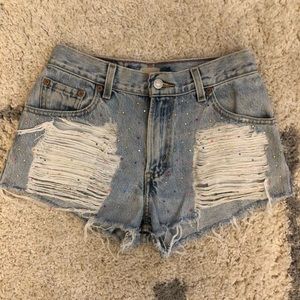 FURST OF A KIND Coachella Custom repurposed Levi’s shorts